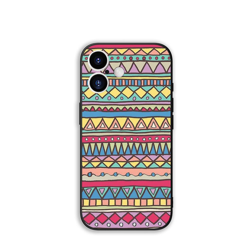 For Samsung Galaxy S25 S23 S22 S24 FE Ultra Plus A56 A05 A06 A15 A16 A57 S7 Edge Phone Case Texture Aztec Tribal Tribe Colorful