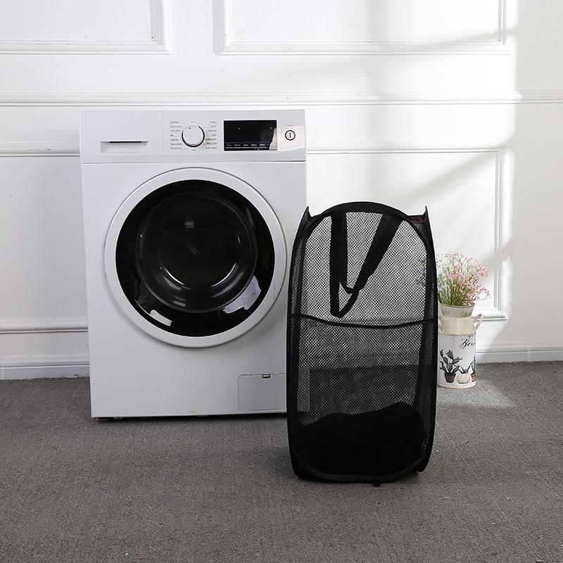 Collapsible Large-Capacity Laundry Basket with Mesh Design for Dirty Clothes