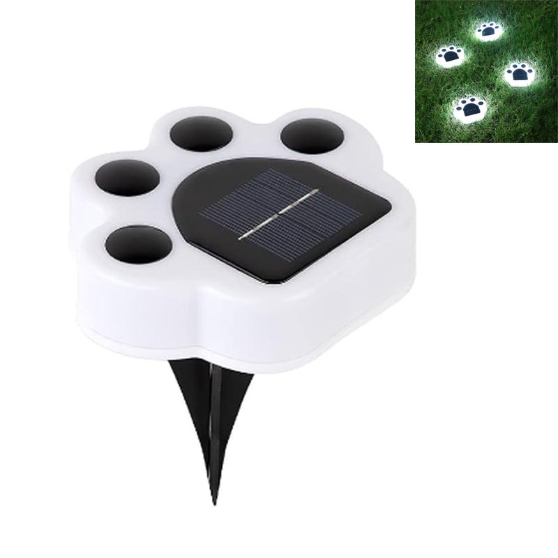 LED Solar Outdoor Decorative Lights, Cute Paw Print Lights, Waterproof Terrace Garden Lawn Layout Landscape Lights