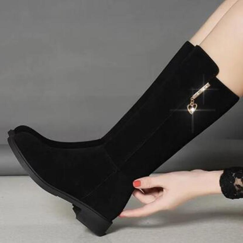 Women Shoes 2026 New Warm Plush Snow Boots Winter Casual Cotton Shoes for Women Fashion Side Zipper Winter Shoes Thigh High Boot