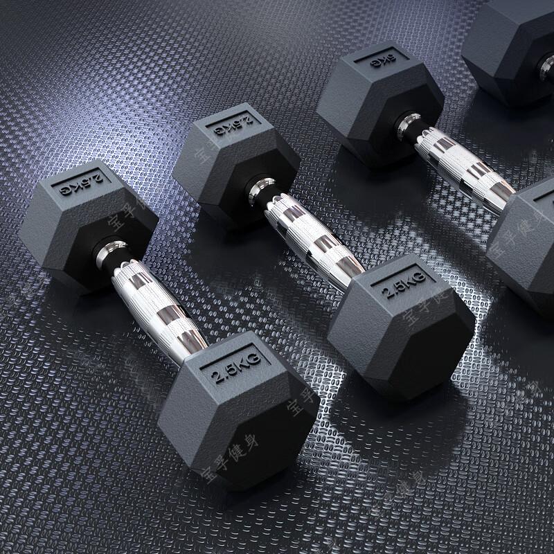 BaoFu Hex Rubber-Coated Dumbbell