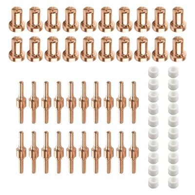 60Pcs Plasma Cutter Nozzle Tips Consumables for -40 PT-31 Torch CUT40 For CUT50