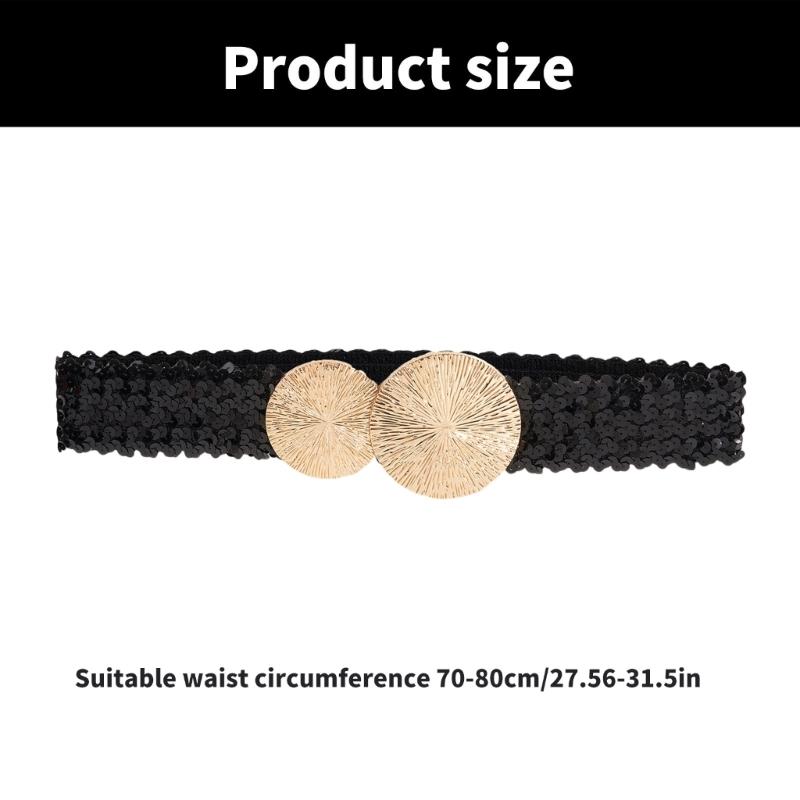 All Matching Cincher Elastic Corset Belt Female Blingbling Corset Shining Waistband Waist Decorative Belt for Dresses