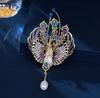 High-End Light Luxury Flower Brooch Female Heavy Industry Design Sense Animal Brooch Diamond Corsage Coat Clothing Accessories