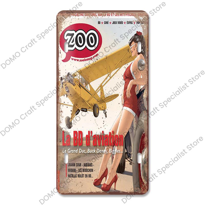 Air Races Metal Plate Tin Signs Retro Top Gun Airplane Metal Poster Garage Club Bar Home Wall Decoration 15x30cm