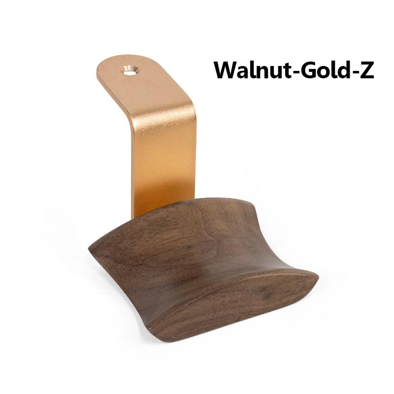 Universal Headphones Stand Solid Wood Gaming Headset Hanger Walnut Beech Maple Wooden+Aluminum Alloy Head-mounted Earphone Holde