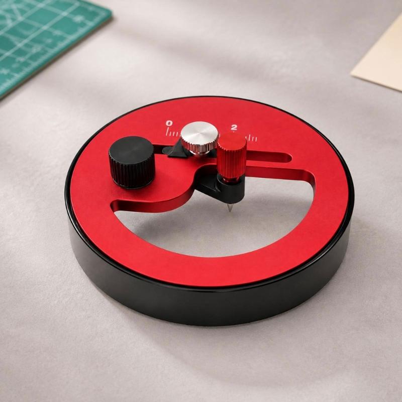 Circle Cutter Hand Tool for Photo Paper, Film Sheets, Paper Crafts and Model Making with Adjustable Guide Design