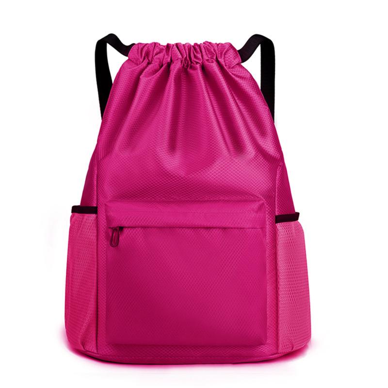 Men/Women Drawstring Pocket Backpack 2025 New Nylon Waterproof Backpack Large Capacity Drawstring Travel Bag Fitness Sports Bag