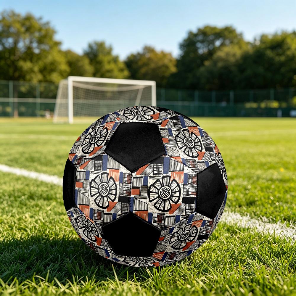 1pc Abstract Geometric Patterns Durable Soccer Ball/Football, Size 5, Perfect for Training, Entertainment And Competition,Gift yy26060614