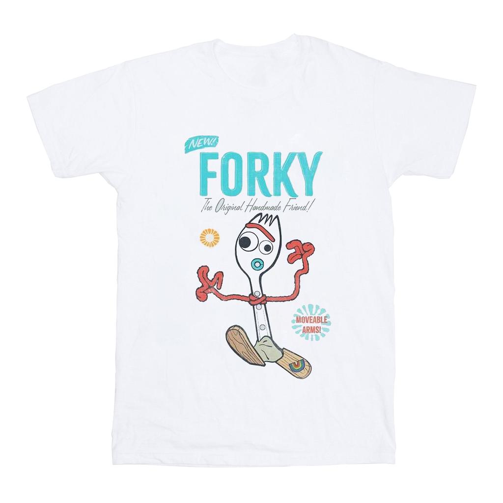 Disney Girls Toy Story 4 Forky Handmade Friend Cotton T-Shirt