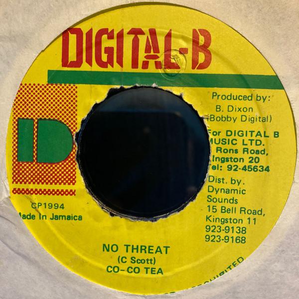 

7inch Record COCOA TEA - No Threat NONE Digital-B 1994 Jamaica Reggae, Ska & Dub Used