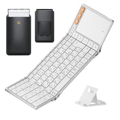 ProtoArc XK01 TP Keyboard Bluetooth Foldable iPad Keyboard with Large Touchpad, Simultaneous Connection To 3 Devices, Japanese Layout, Slim and Lightw