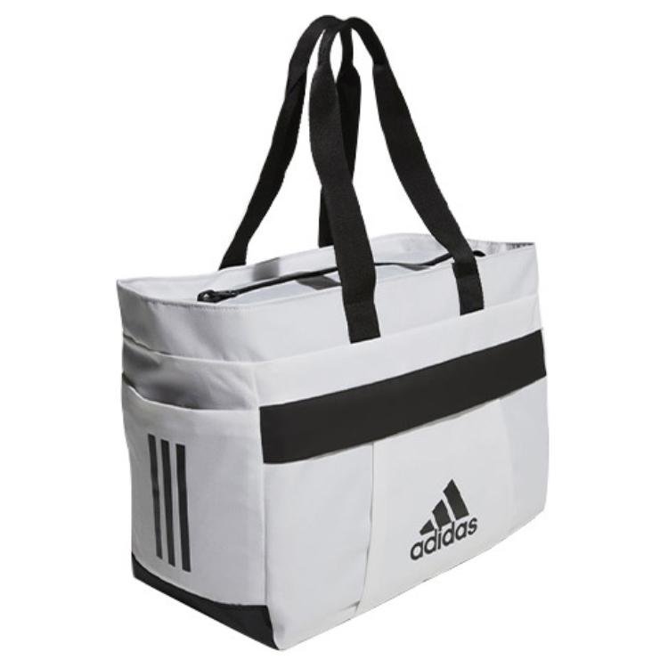 New Adidas Polyester Sports Training Bag Portable Fitness Bag Tote Bag Shopping Bag Shoulder Bag Regular Unisex Gray HA3199