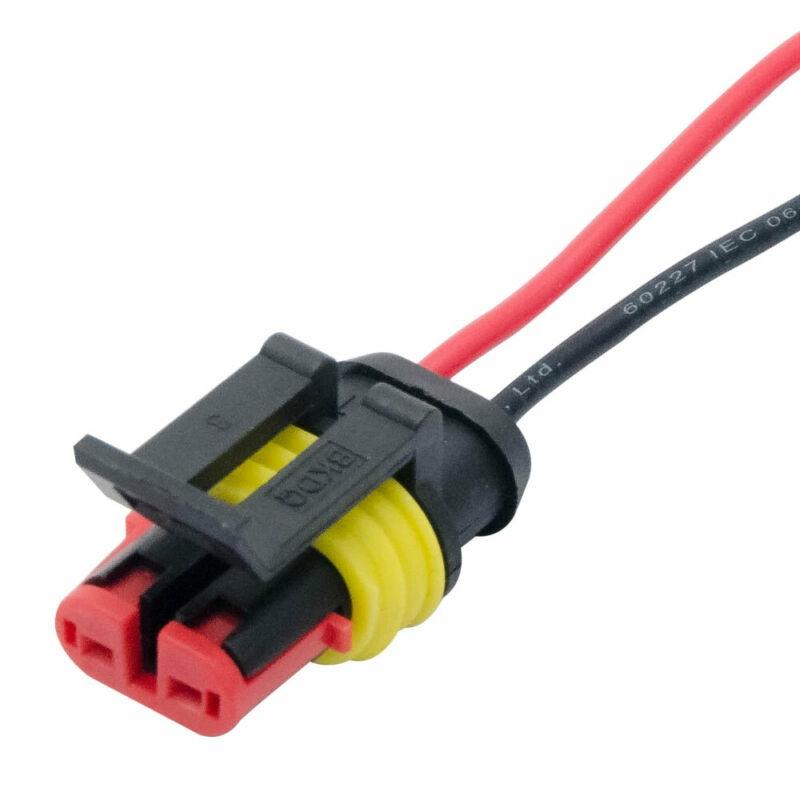 Dust Proof 2Pin 12V Waterproof Electrical Wire Connector Kit 10pcs AmpTyco