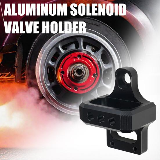3 Port Solenoid Valve Mount for Civic Mac AEM Booster Controller Heavy Duty Aluminum Alloy Solenoid Valve Holder Bracket Car nero