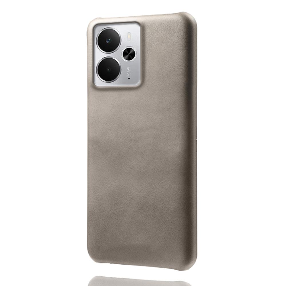For Realme 14 5G Case Calf Texture PU Leather Hard PC Protective Phone Cover