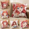 T-The Quintessential Quintuplets-MT Nakano Pillow Case Printing Pillowcase Living Room Sofa Cushion Cover Bedroom Room Decor