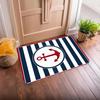 Marine anchor pattern Flannel-printed floor mats are slip-resistant Suitable for living room bedroom terrace garden carpets
