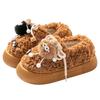 2025 Autumn and Winter Cute Plush Warm Cotton Shoes Women's Cartoon Shoes Home Use Student Cotton Slippers Outer Wear