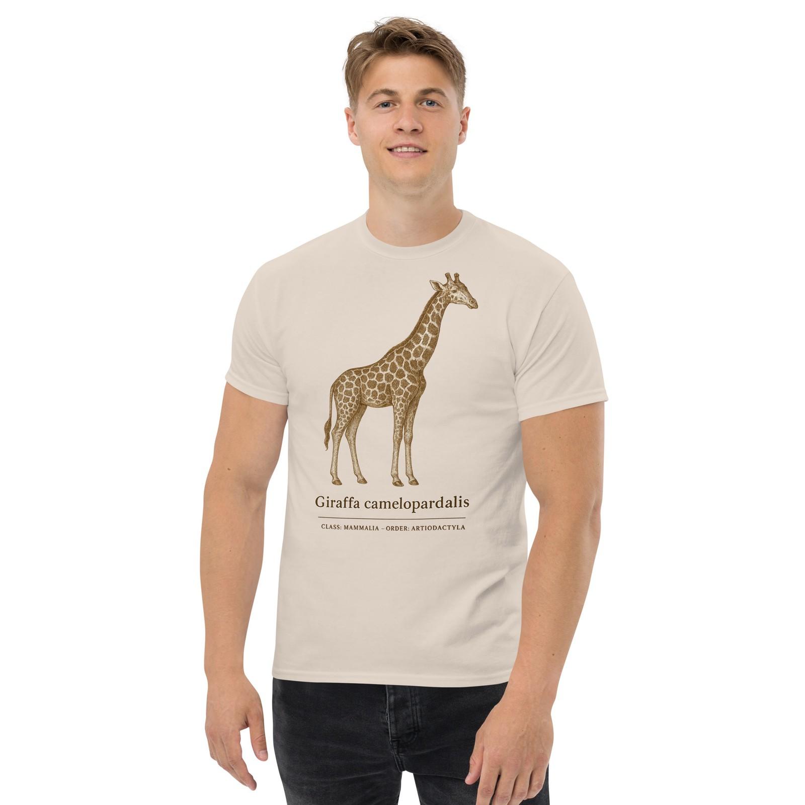 

Vintage Giraffe T-Shirt Mens Womens Tees Top – Scientific Animal Illustration Nature Tee Gift XL