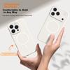 Cocolily Compatible with iPhone 16 Pro Max Case, Full-Coverage Ultra-Thin Skin-Feel Liquid Magnetic Charging Silicone Shockproof Case, Antique White