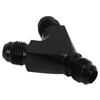 Coupler Union Fitting Splitter Black Anodized Coating Leak Proof Y Adapter Universal for Fuel Hose 6AN