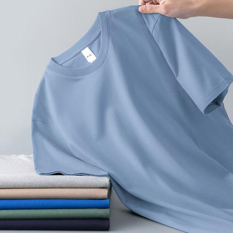 Men's Solid Color Short-Sleeve T-Shirt Summer Top