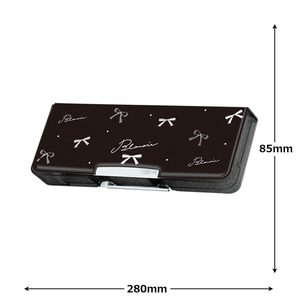 Compact Double-Sided Pen Case - Black Noir 232047