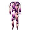 Halloween Printed Family Matching Hooded Long Sleeved Zippered Hooded  Jumpsuit Set