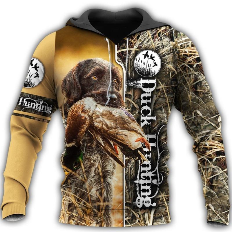 Erkek Kapüşonlular Av Grafikli Kamuflaj 3D Baskılı sweatshirtler giyim Harajuku Moda Kapüşonlu Sonbahar Uzun Kollu Kapüşonlu Erkekler İçin