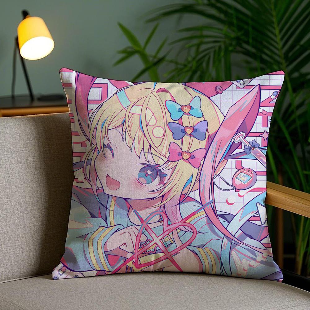 N-Needy Girl O-Overdose Game Cushion Cover Soft Short Plush Double-Sided Printing Home Decor Machine Washable Pillow Case Gift