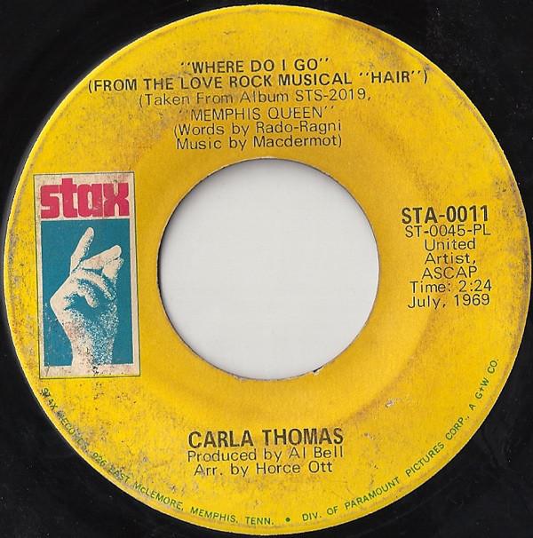 

7inch Record CARLA THOMAS - Where Do I Go STA0011 Stax 1968 US Soul/Funk Used