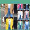 Elegant Women Long Sleeve Slim Formal Suit Work Jackets With Stylish Lapel Collar