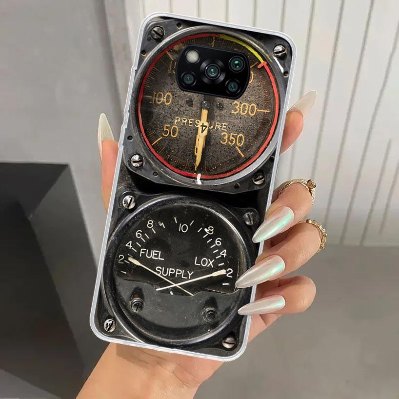 

Aviation Aeroplane Helicopter Cockpit Instrument Phone Case for Xiaomi Poco X7 X6 X5 X4 X3 Nfc F7 Ultra F6 F5 Pro F4 GT F3 M6 M5 Xiaomi Poco X4 GT