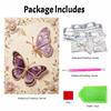 Purple Butterfly Pearl Kit 5D DIY Rhinestone Art Craft for Home Desktop Decoration Relaxing Handmade Gift