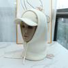 Scarf neck cover integrated versatile thickened autumn and winter fake collar hat women's ear protectors knitted hat hooded collar wool hat