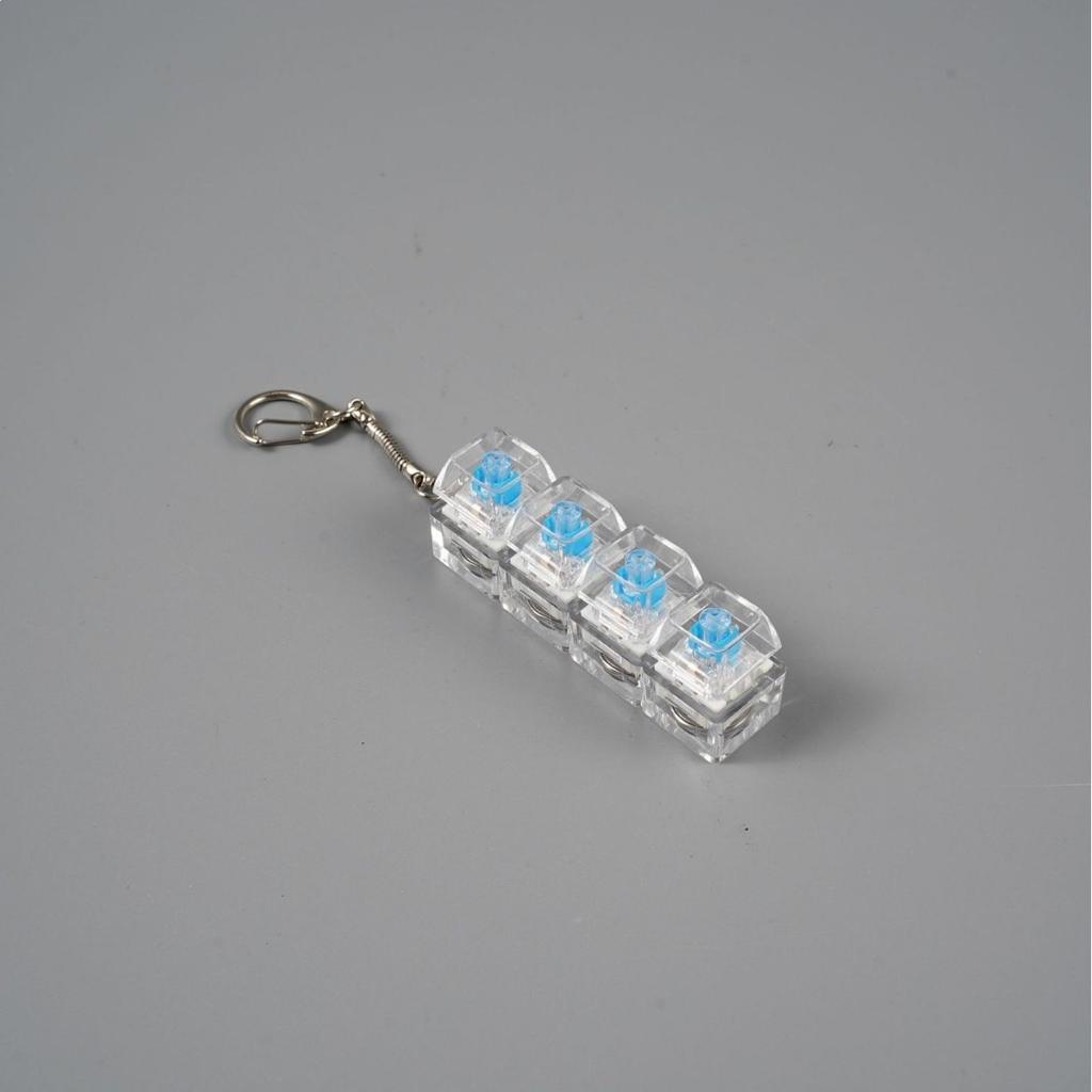 4-Key Russian Strip Popular Mechanical Keyboard Combination Shaft Tester Decompression Toy Keychain Bag Pendant