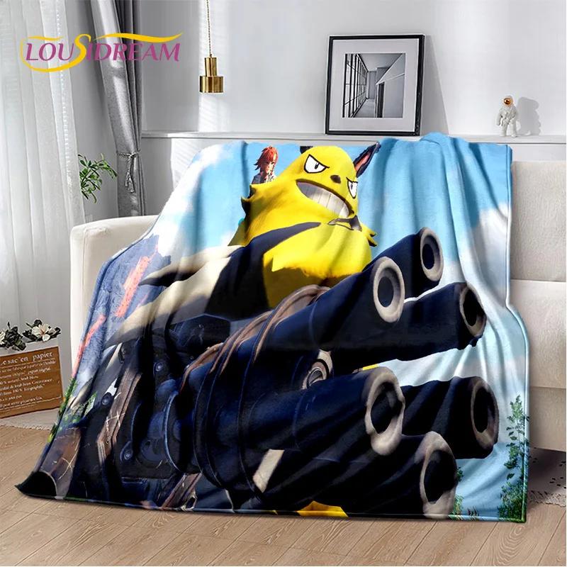 Coperta Palworld Gioco Cartone Animato 3D, Morbida Coperta Plaid per Casa Camera da Letto Letto Divano Picnic Viaggio Ufficio Coperta di Riposo Bambini
