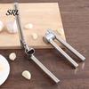 High Efficiency Garlic Crusher Stainless Steel Presser, Effortless Extended Handle Ginger Manual And Press Masher, Easy Squeeze Mincer for Kitchen