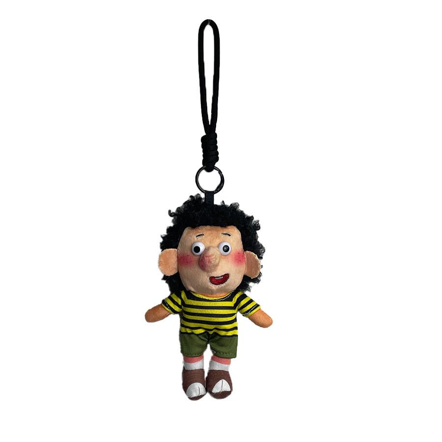 Plush Bear Keychain With Frumpy Boy Design For Birthday Gift And Bag Decor