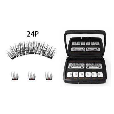Magnetische Wimpern mit Magneten, natürlich dichte handgemachte Make-up-Wimpern, verlängerte falsche Wimpern, Augen-Make-up LXY