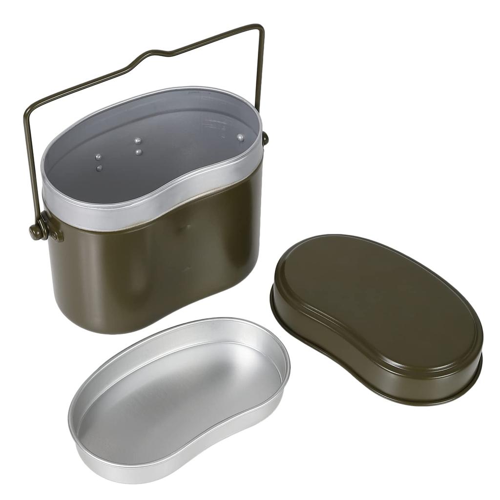 Ooi Metal Military Style Rice Cooker, 4-Cup Capacity, Olive Green [Outdoor Emergency Use, Made In Japan]