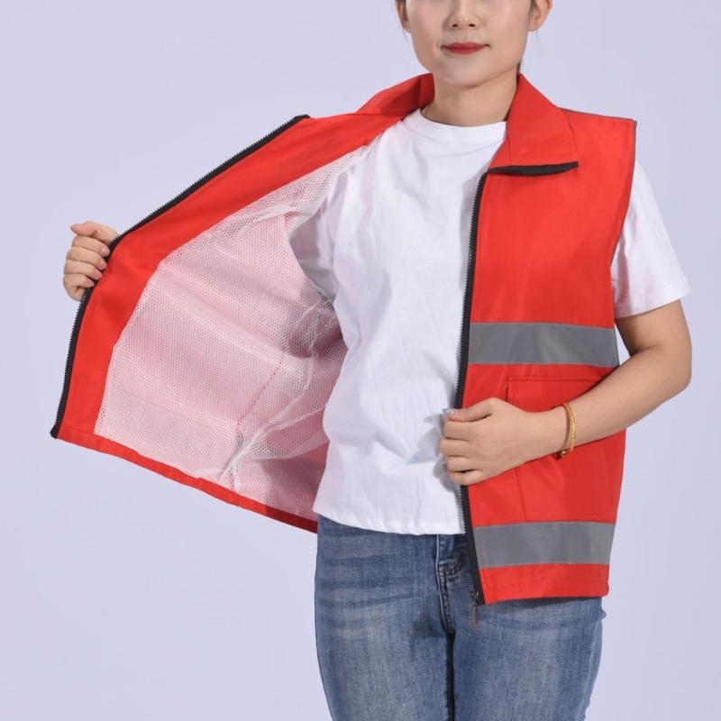 Reflective Vest Security Vest Unisex High Visibility Vest Security Workwear for Men Women Traffic Work Running