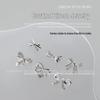 Silver Zircon Bow Tie Nail Pendant - 1 Piece