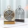Bird Cage Incense Coil Holder with Ash Catcher Tray Repellent Spiral Incense Hanger Stand Portable Incense Burner Decoration
