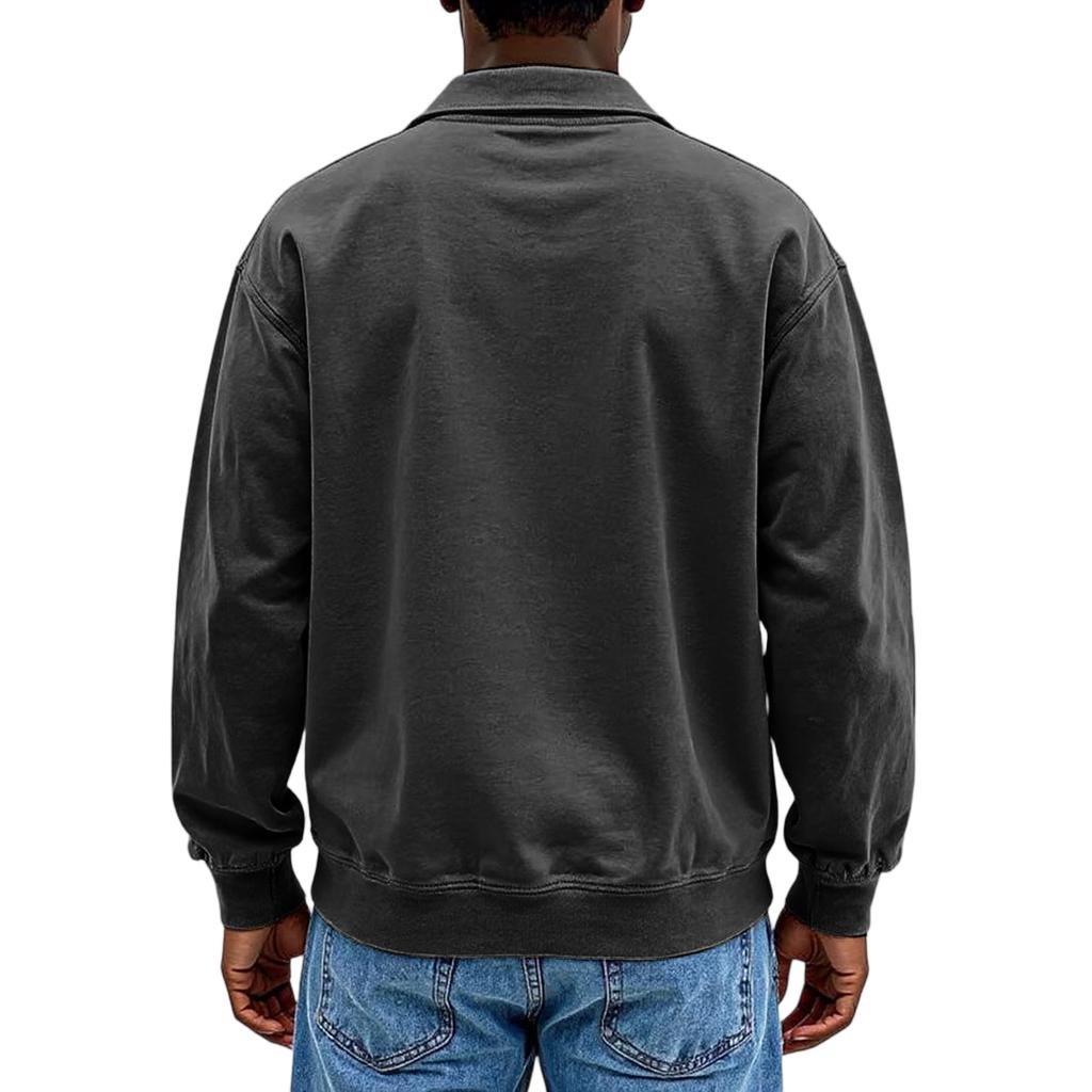 Men's  Business  Leisure  Versatile  Long Sleeves  Flip Collar  Pullover  Shirt