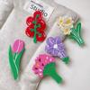 Vegetable Acetic Acid Flower Hairpin Fruit Tulip Duckbill Clip Cartoon Animals Hair Clip  Girls