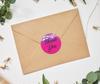 Darling Souvenir 45 Pcs Round String Lights Thank You Fuschia Pink Stickers DIY Envelope Seals-1.6