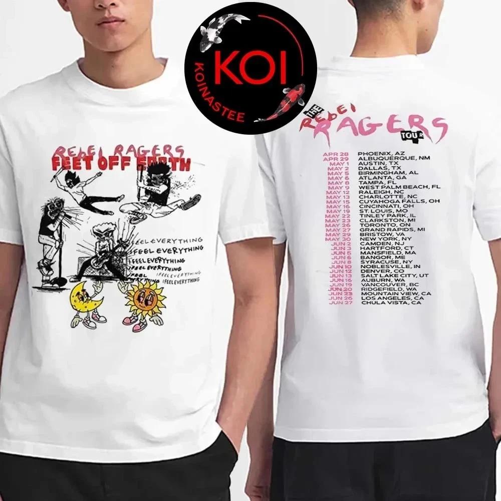 Kidd Cudii 2026 Tour Dates The Rebel Ragers Feet Of Earth Two Sided T-T-Shirt M