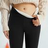 Women's High-waisted Women Pants Elastic Warmth Long Autumn and Winter Plus Velvet Warmth Thin Abdomen